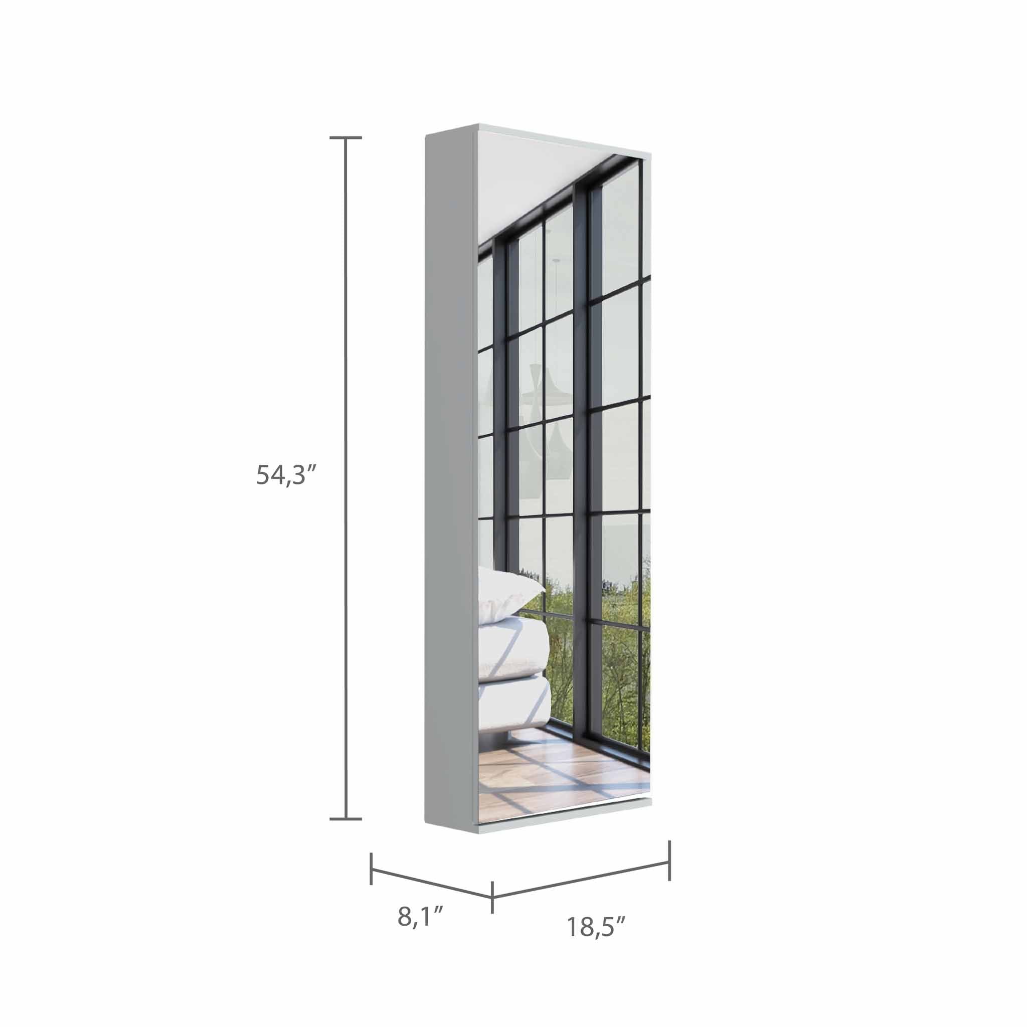 Rack Depot Light Gray Mirrored Shoe